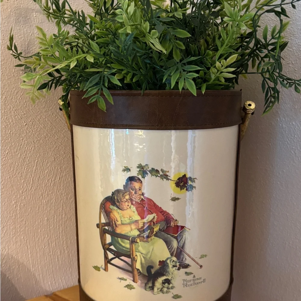 VINTAGE Norman Rockwell Ice Bucket 1970s